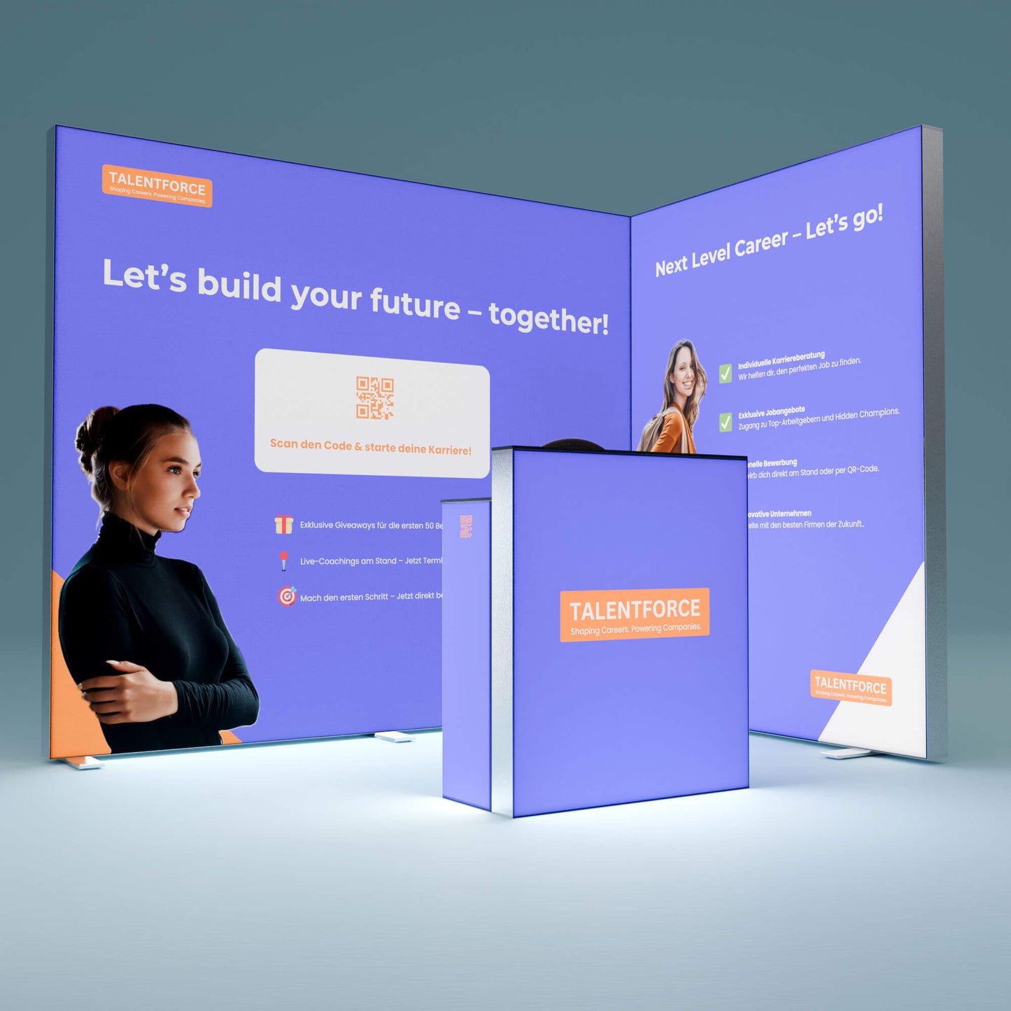 BIG LEDUP Eck Messestand 3x2m