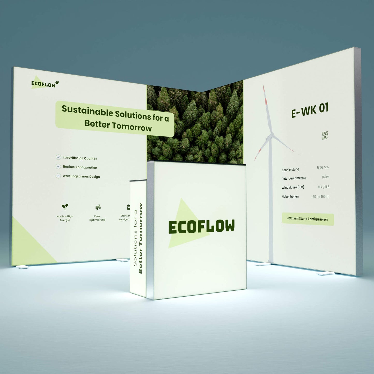 BIG LEDUP Eck Messestand 3x3m