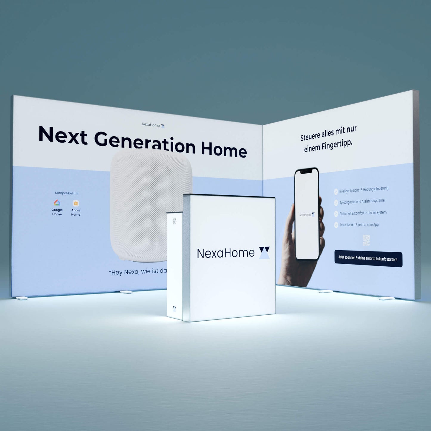 BIG LEDUP Eck Messestand 4x3m