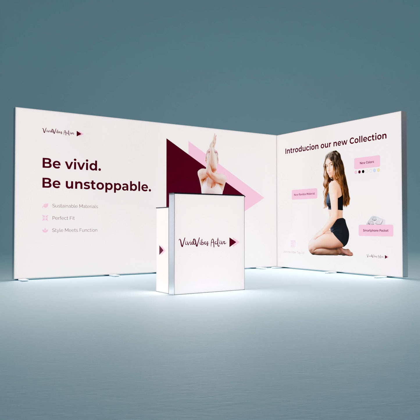 BIG LEDUP Eck Messestand 5x3m