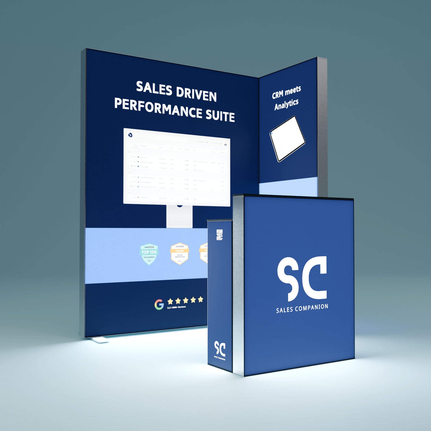 BIG LEDUP Eck Messestand 2x1m