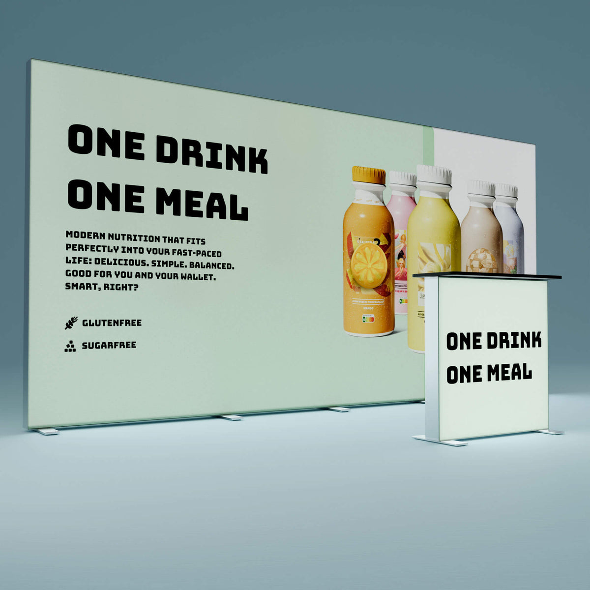 Messestand Kopfstand LED 5m