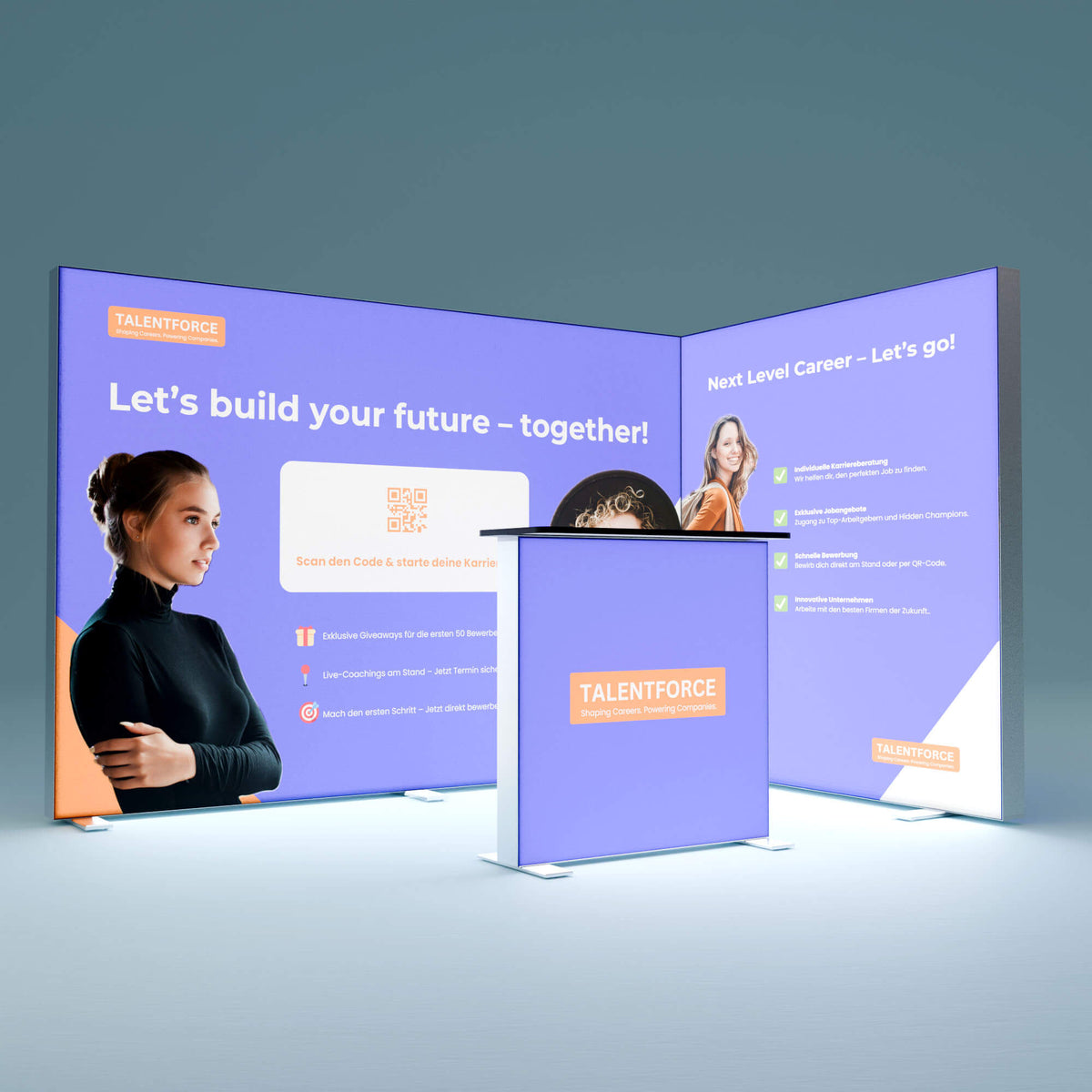 Messestand Eckstand LED 3x2m