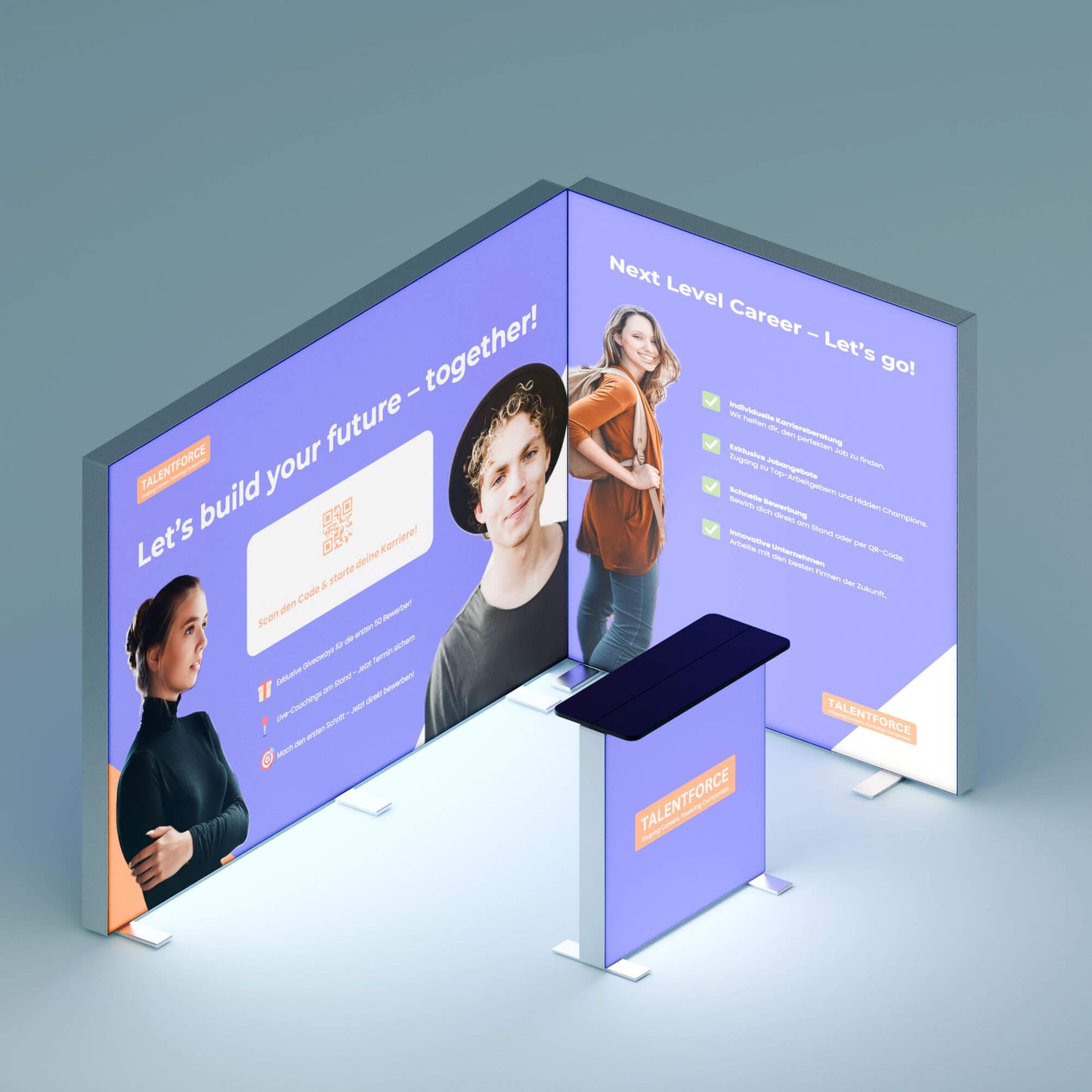 BIG LEDUP Eck Messestand 3x2m