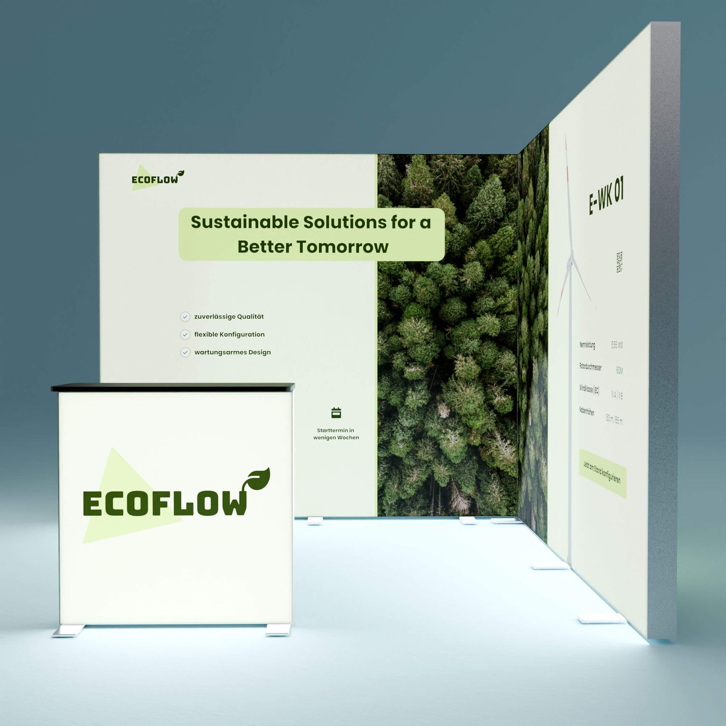 BIG LEDUP Eck Messestand 3x3m