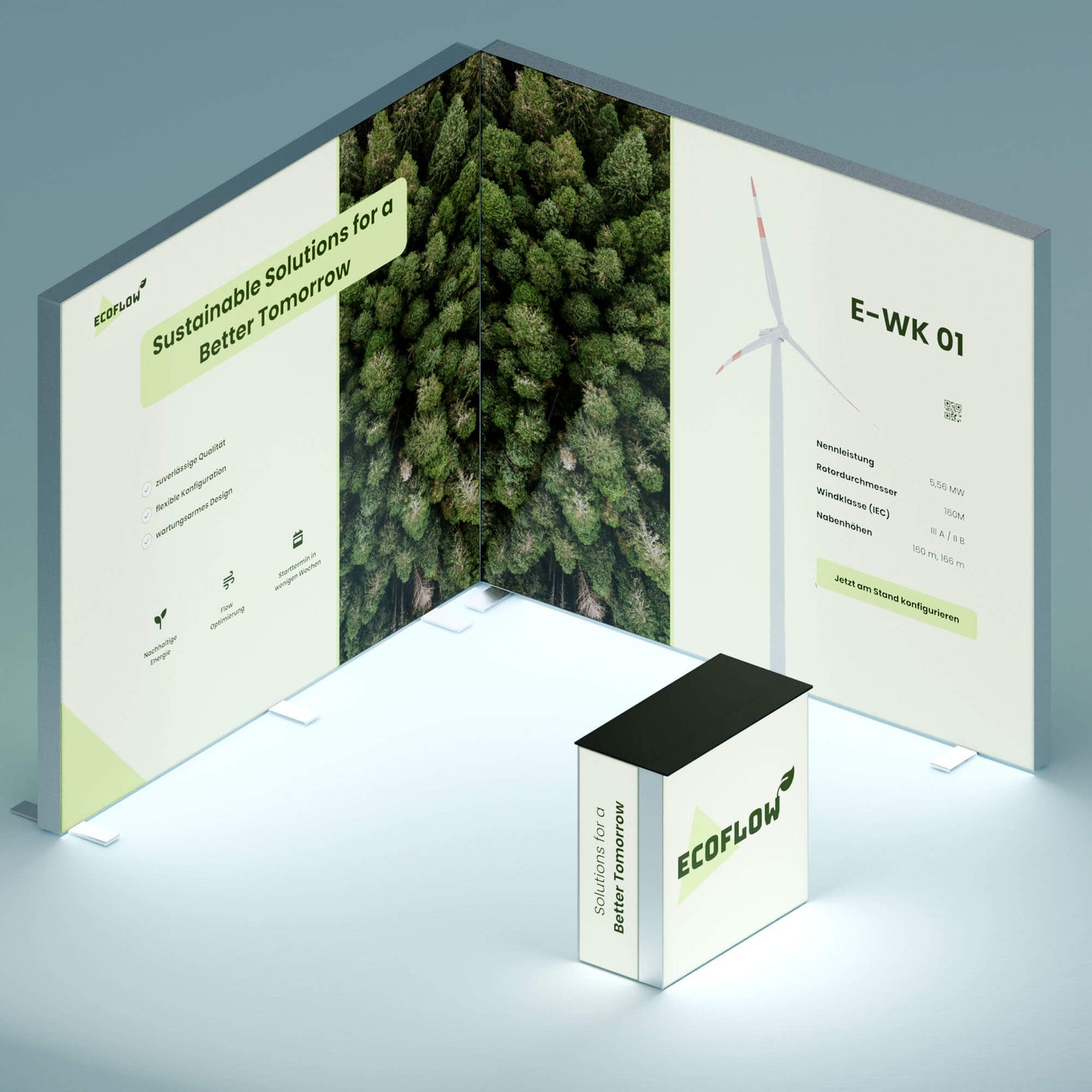 BIG LEDUP Eck Messestand 3x3m