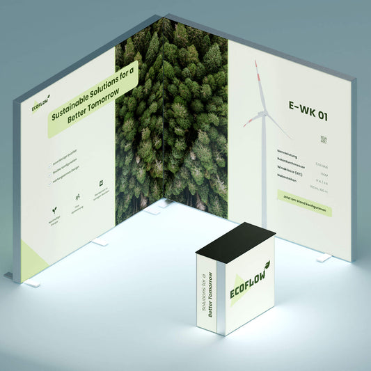 BIG LEDUP Eck Messestand 3x3m