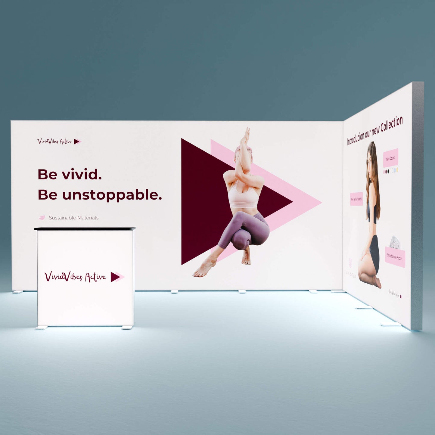 BIG LEDUP Eck Messestand 5x3m