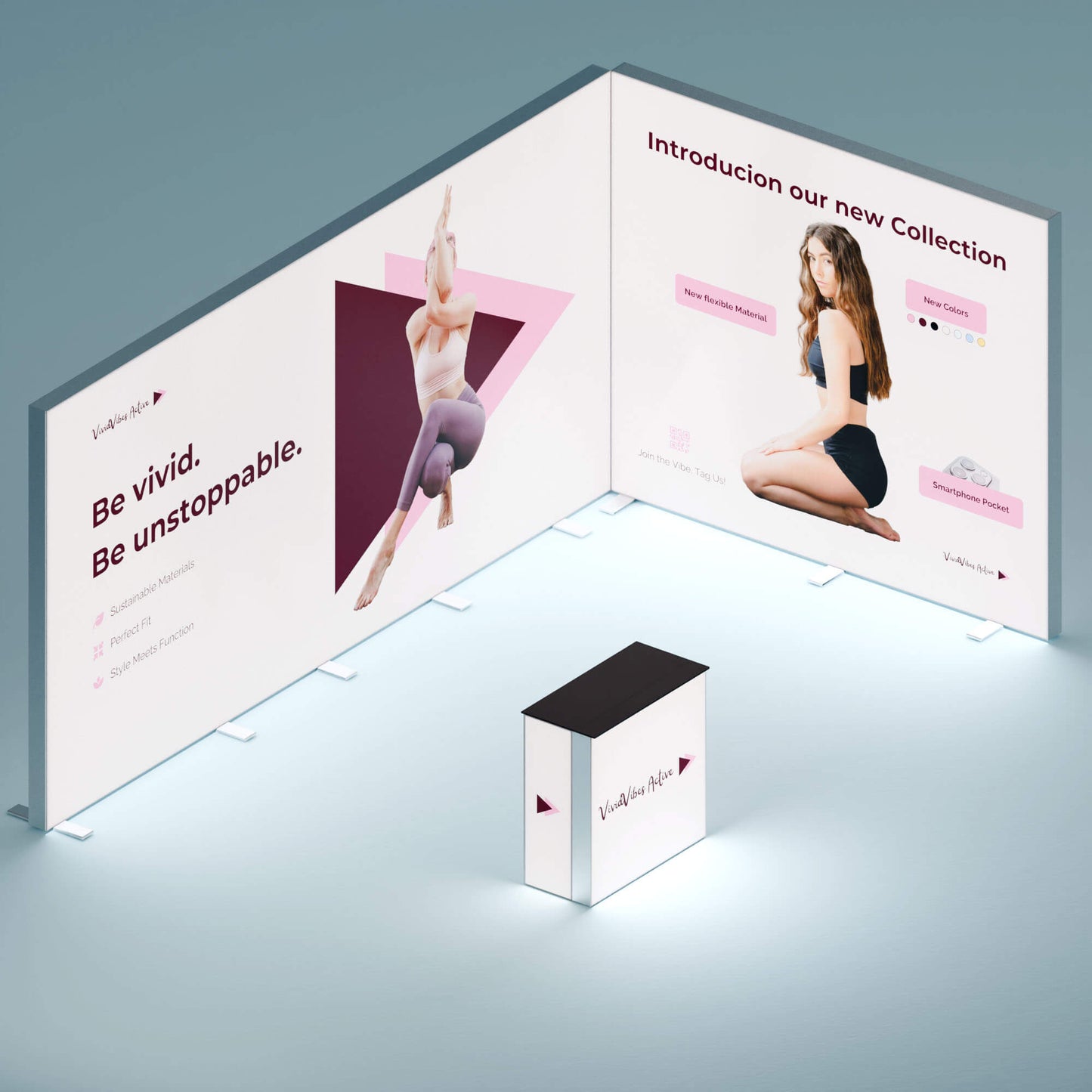 BIG LEDUP Eck Messestand 5x3m