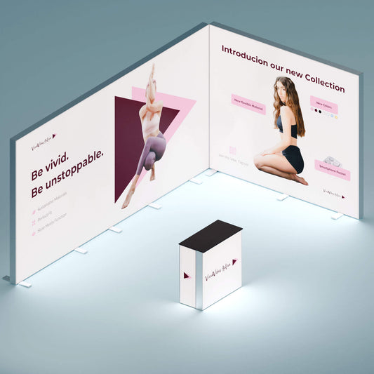 BIG LEDUP Eck Messestand 5x3m