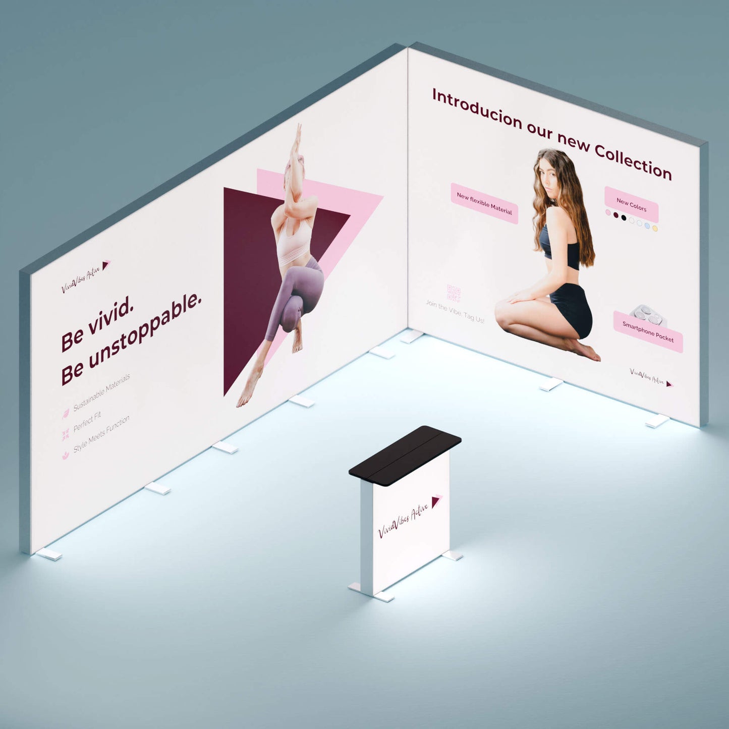 BIG LEDUP Eck Messestand 5x3m