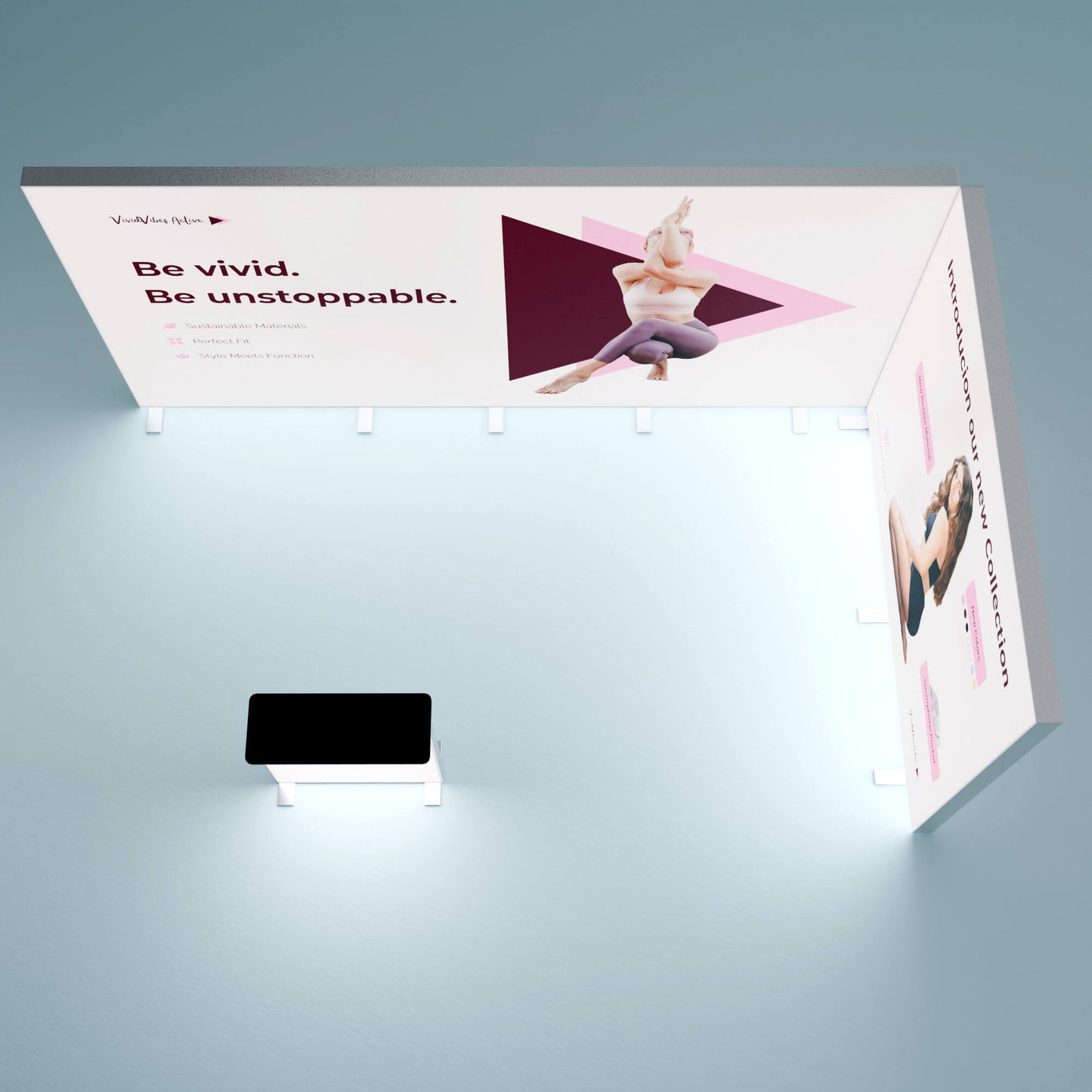 BIG LEDUP Eck Messestand 5x3m
