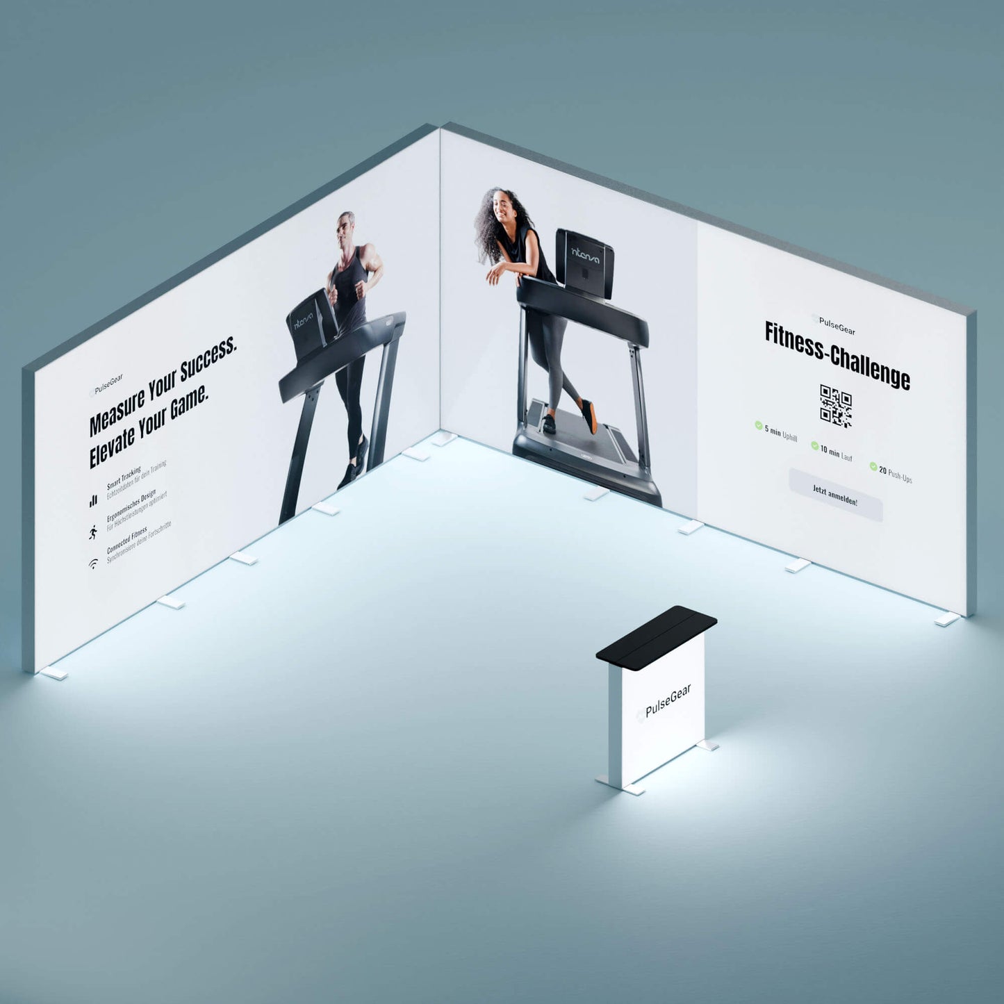 BIG LEDUP Eck Messestand 5x5m
