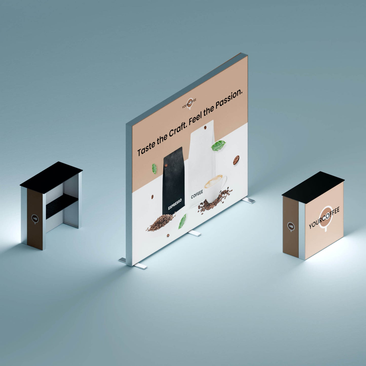 BIG LEDUP Insel Messestand 3m