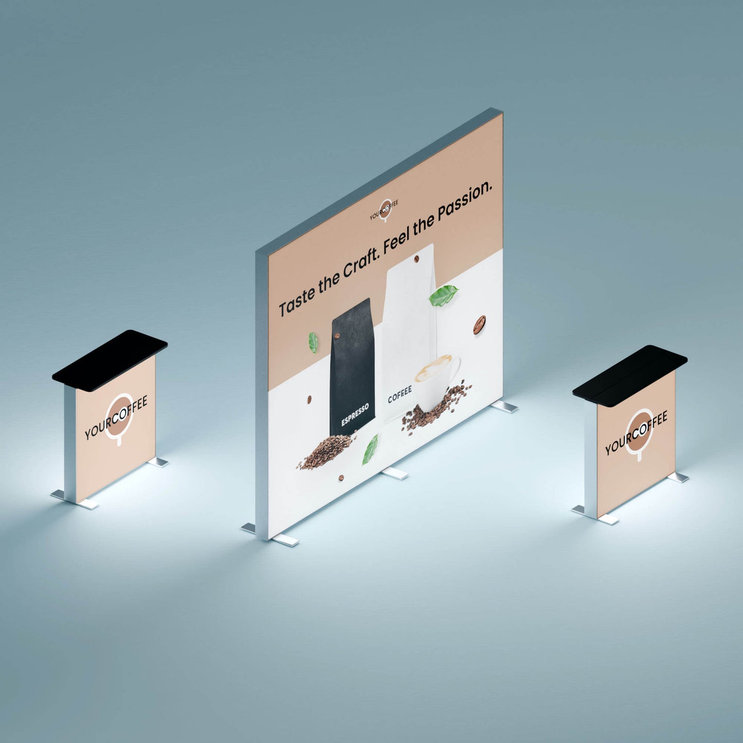 BIG LEDUP Insel Messestand 3m