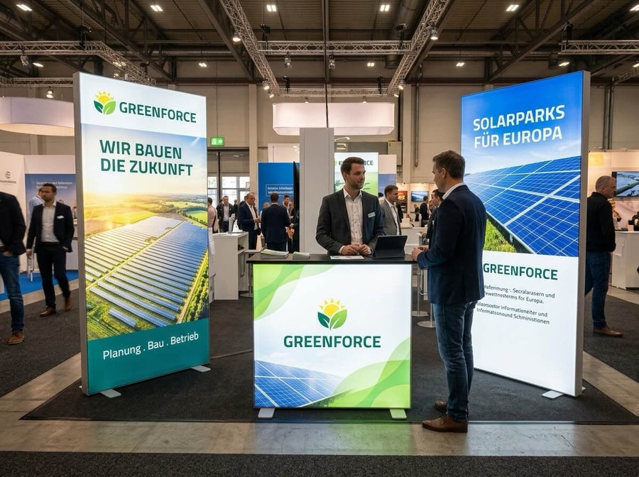 Messeaufsteller mit LED