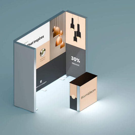 BIG LEDUP Reihen Messestand 3x1m