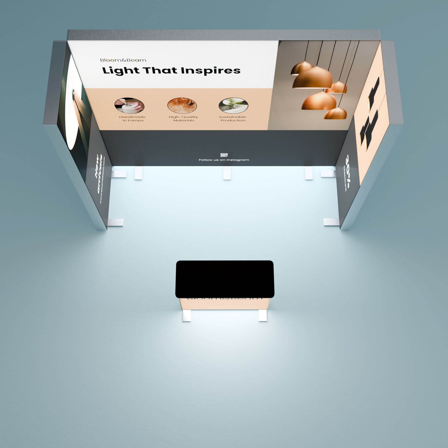 BIG LEDUP Reihen Messestand 3x1m