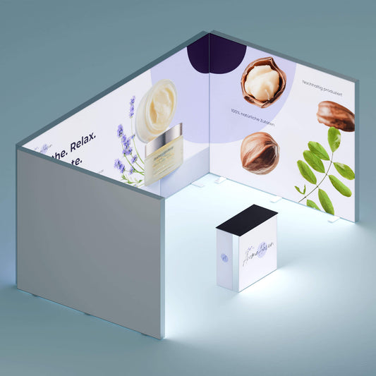 BIG LEDUP Reihen Messestand 5x3m