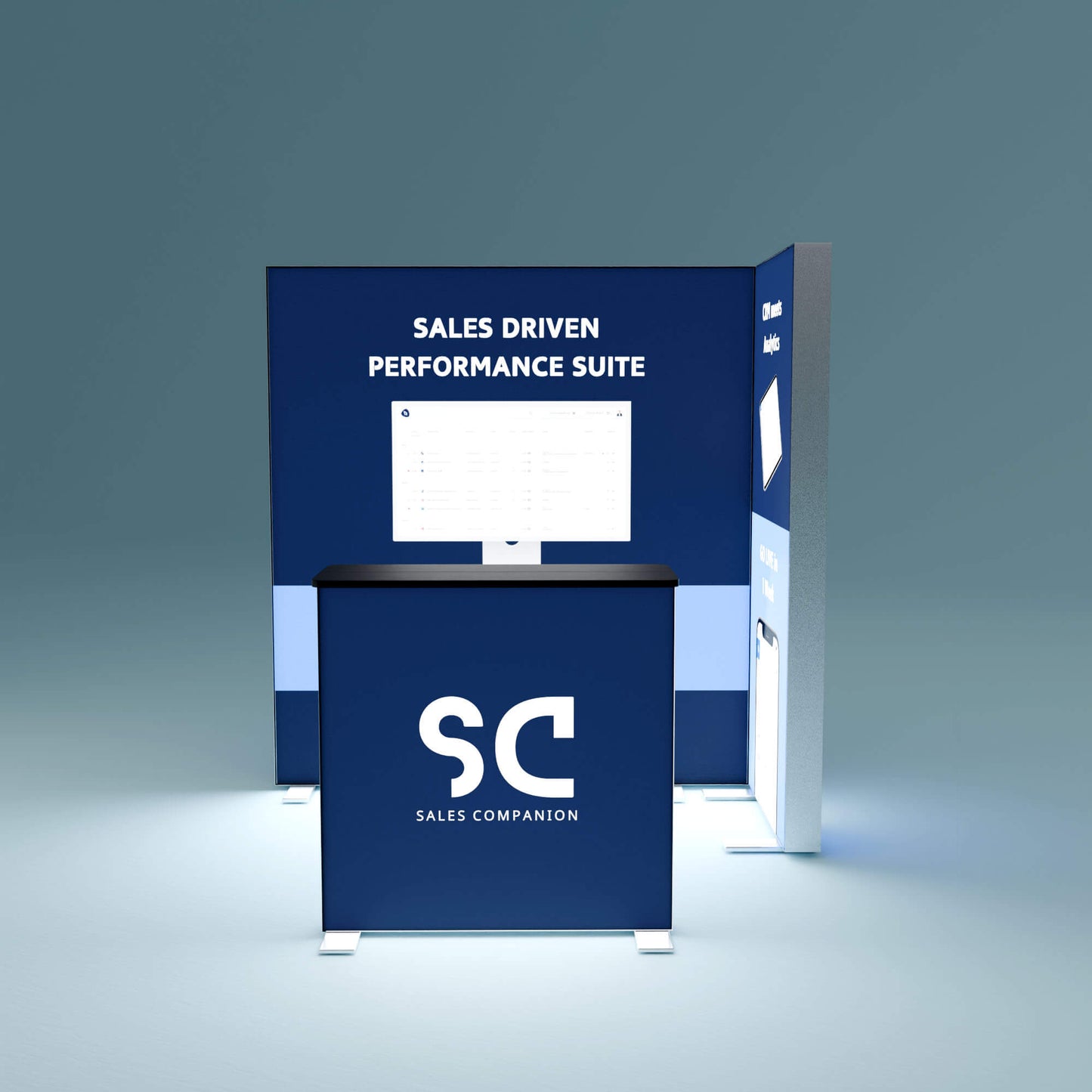 BIG LEDUP Eck Messestand 2x1m