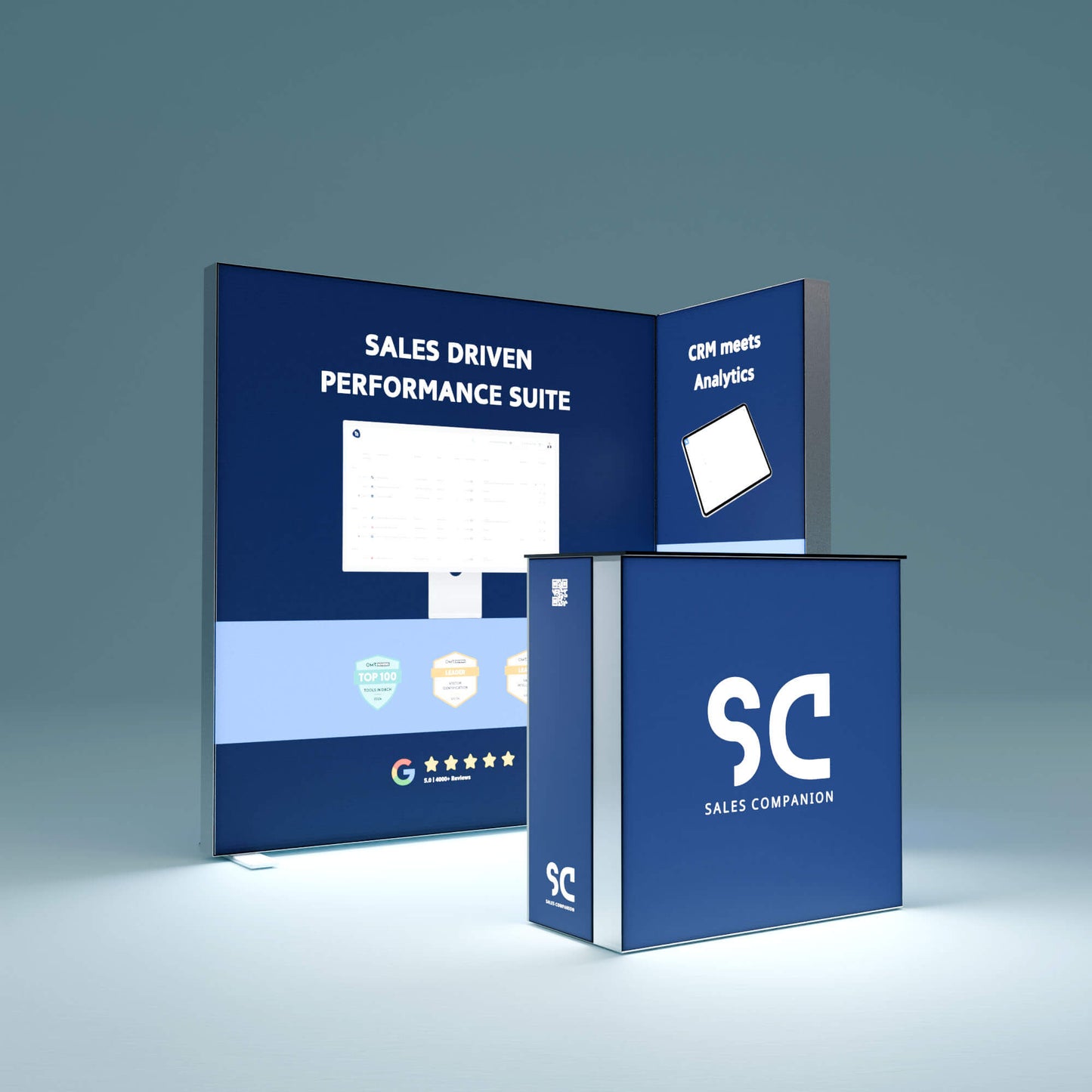 Eck Messestand 2x1m