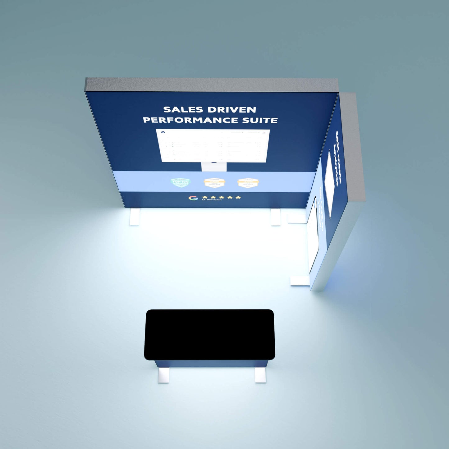 BIG LEDUP Eck Messestand 2x1m