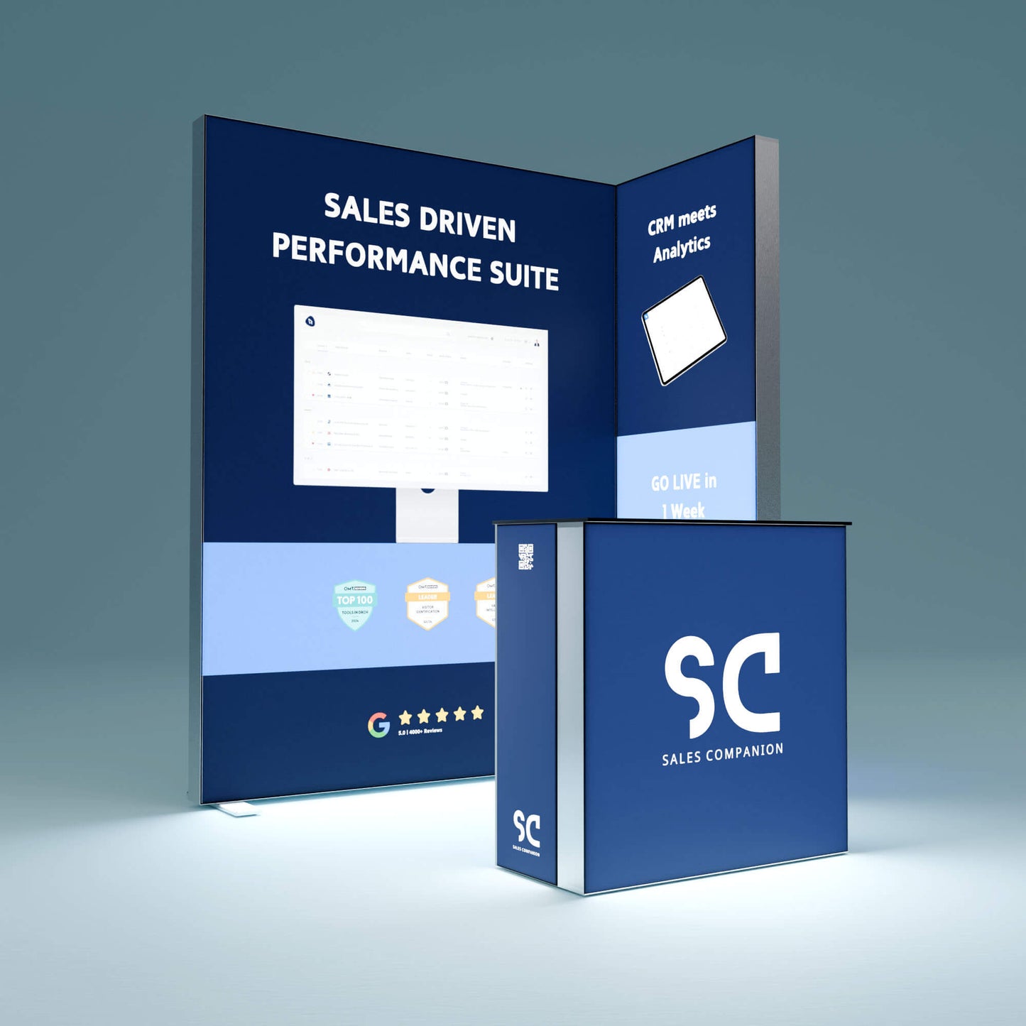 Eck Messestand 2x1m
